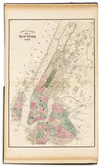 (NEW YORK.) Asher & Adams. New Topographical Map of the State of New York.